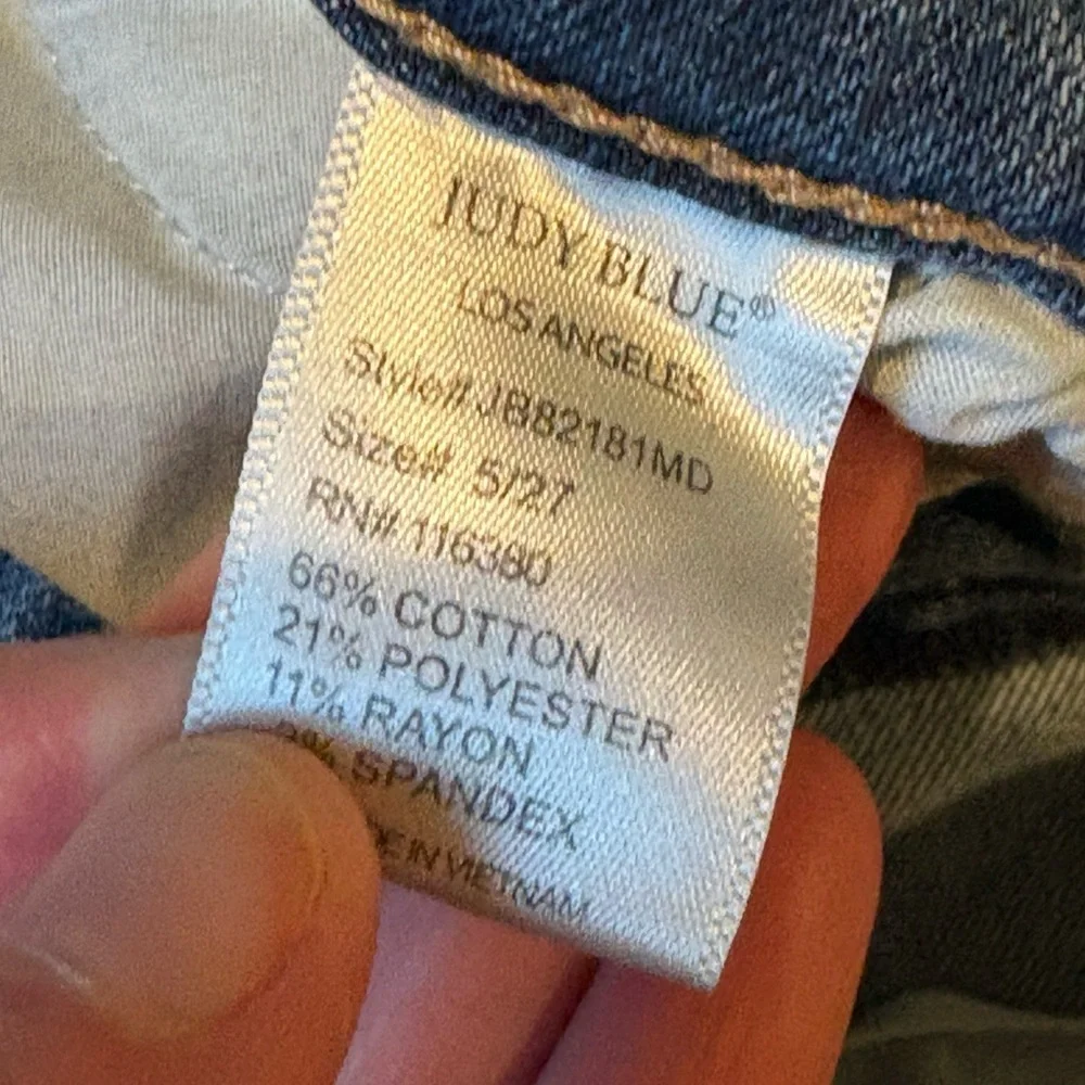 Judy Blue Womens Skinny Stretch Denim High Rise Jeans 5/27 Button Fly #JB8281MD - Picture 6 of 9